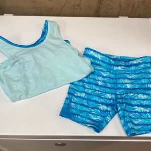 Tank and biker shorts outfit